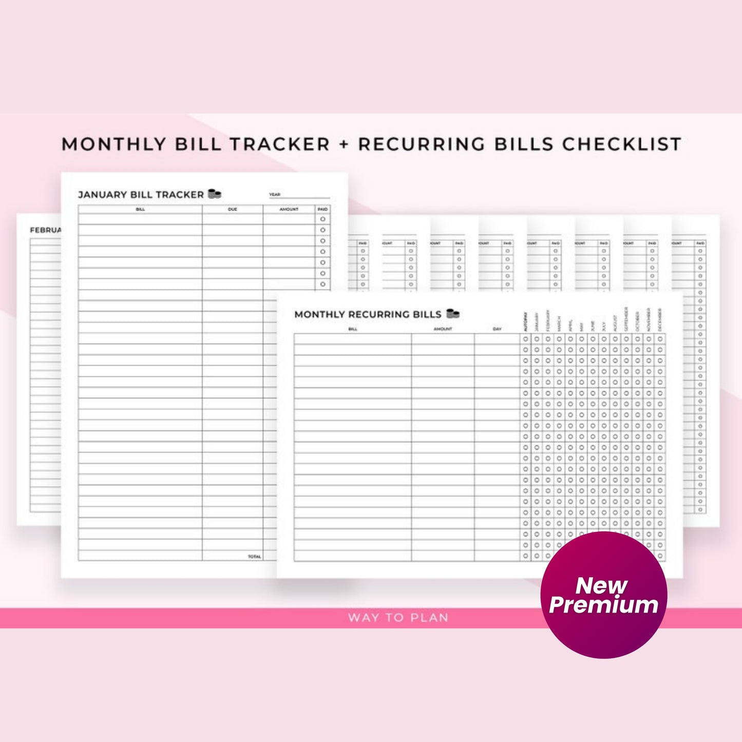 Budget Planner Printable | Personal Finance Tracker | Monthly Yearly Budget Sheets | Debt-Free & Savings Planner