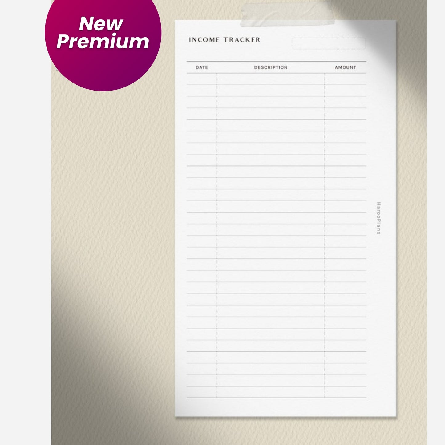 Income Tracker | Personal Size Printable Planner Inserts | Money Log Template | Financial Planning PDF | Income Overview Digital Download