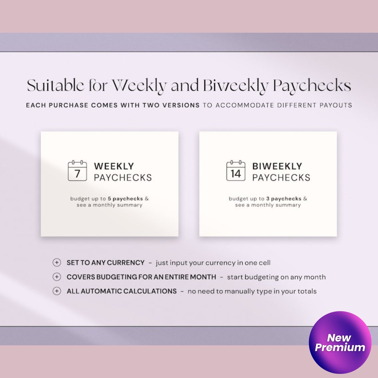 Excel Paycheck Budget Spreadsheet | Google Sheets Budget Template | Weekly & Biweekly Paycheck Planner | Personal Budget Finance Tracker