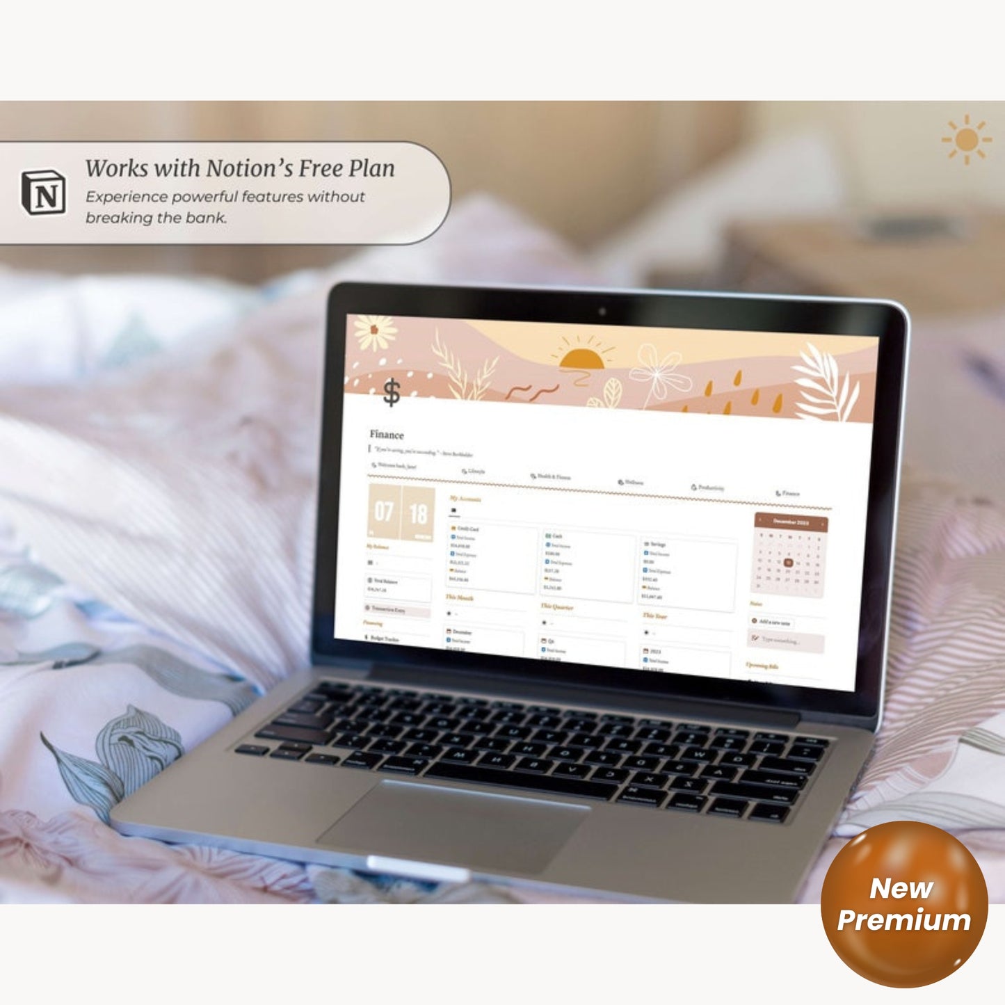 Notion Template Personal Planner | All-in-One Life Dashboard | Daily, Health, Finance & Productivity Organizer