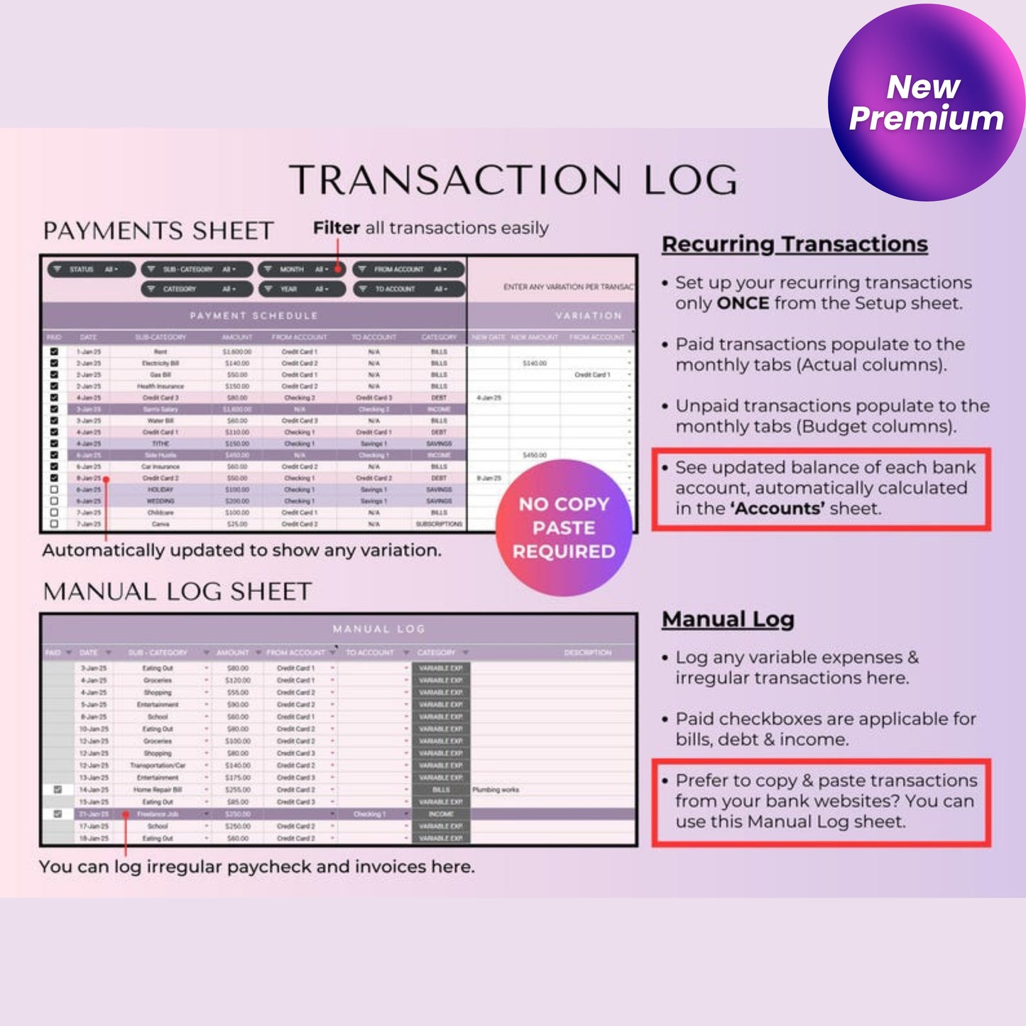 Ultimate Annual Budget Spreadsheet for Google Sheets | Family Budget Planner | Monthly Budget | Bill, Savings & Debt Tracker