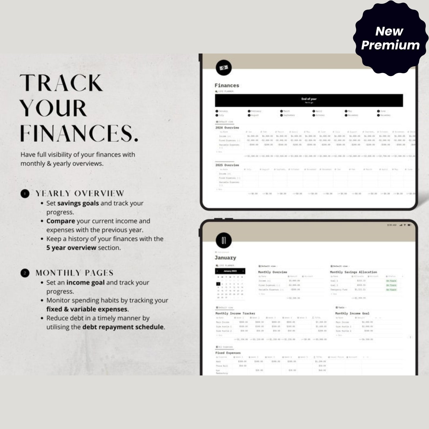 Notion Life Planner Template | All-in-One Dashboard for Fitness, Nutrition, Goals, Routine, Finances & More