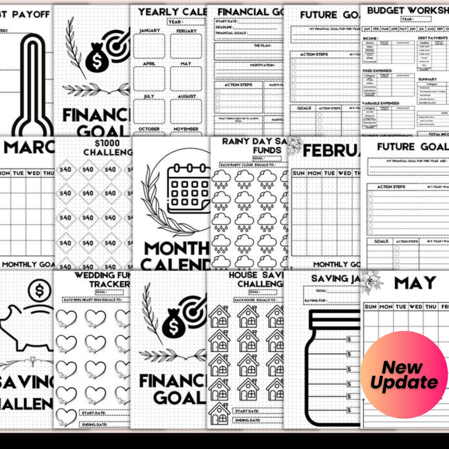 2025 Budget Finance Planner Bundle Printable | Digital Weekly Budget Planner | Financial Organizer & Budget Binder | A4 & A5 PDF