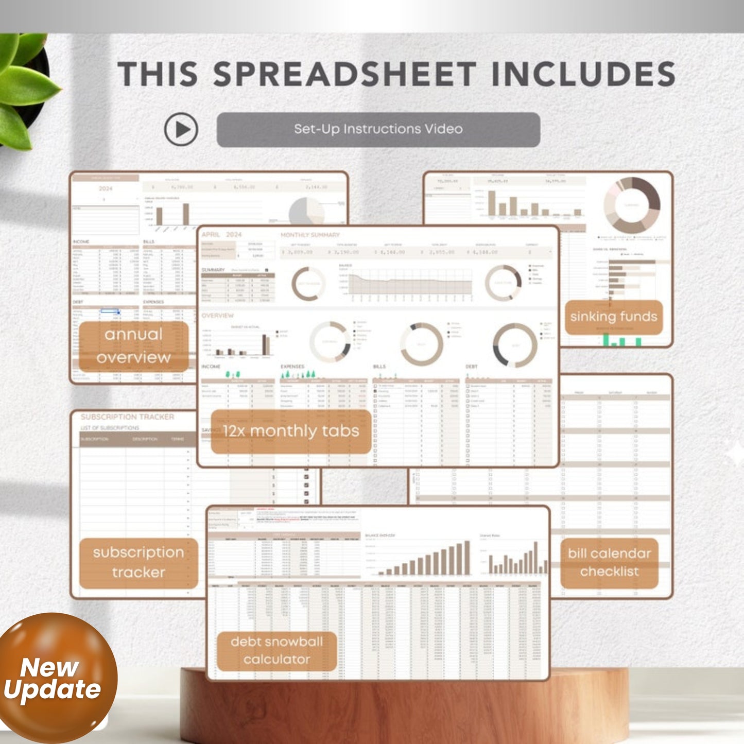 ADHD-Friendly Monthly Budget Spreadsheet for Google Sheets – Daily Expense Tracker, Income Planner, Biweekly Paycheck Budget Tool