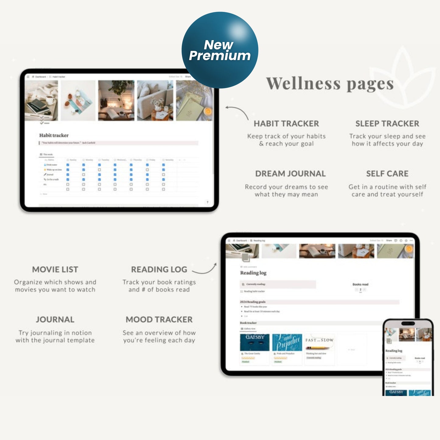 The Ultimate Notion Life Planner – Digital Notion Template with Light & Dark Themes, Aesthetic Dashboard, Daily Weekly Monthly Pages
