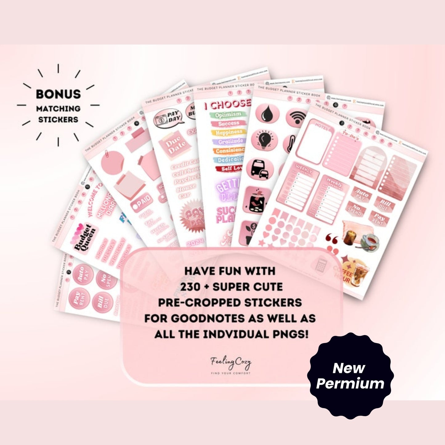 Digital Budget Planner | Biweekly, Paycheck & Monthly Budget Template for GoodNotes | Financial Planner for iPad | 330+ Pages PDF