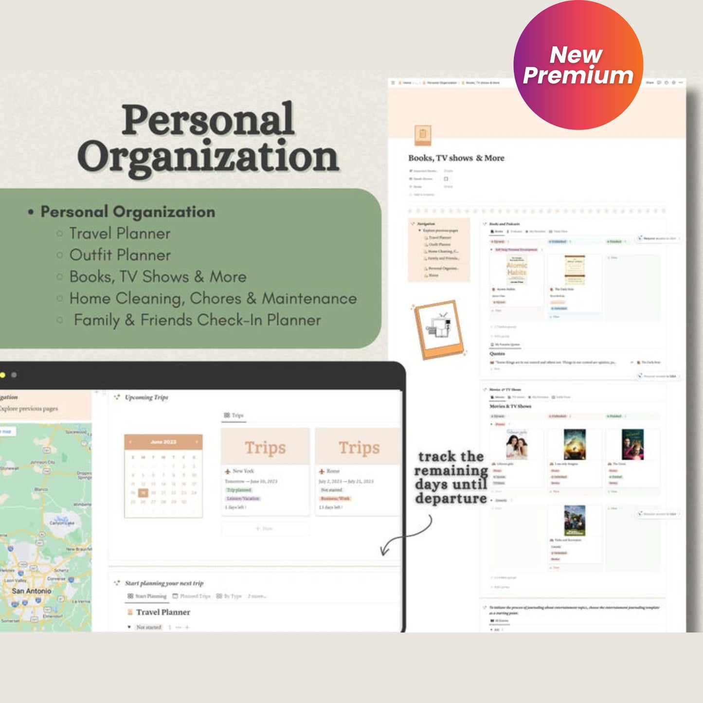 Notion Life Planner Template | Personal Dashboard, Task Manager, Project & Goal Tracker, Meal Plan & Finance Organizer
