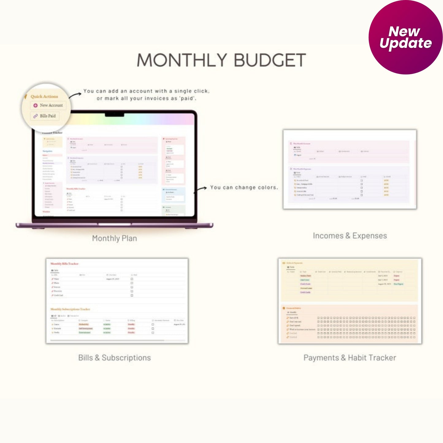 Notion Template Personal Finance Tracker | Budget, Income & Expense Tracker | Notion Finance Planner | Digital Download